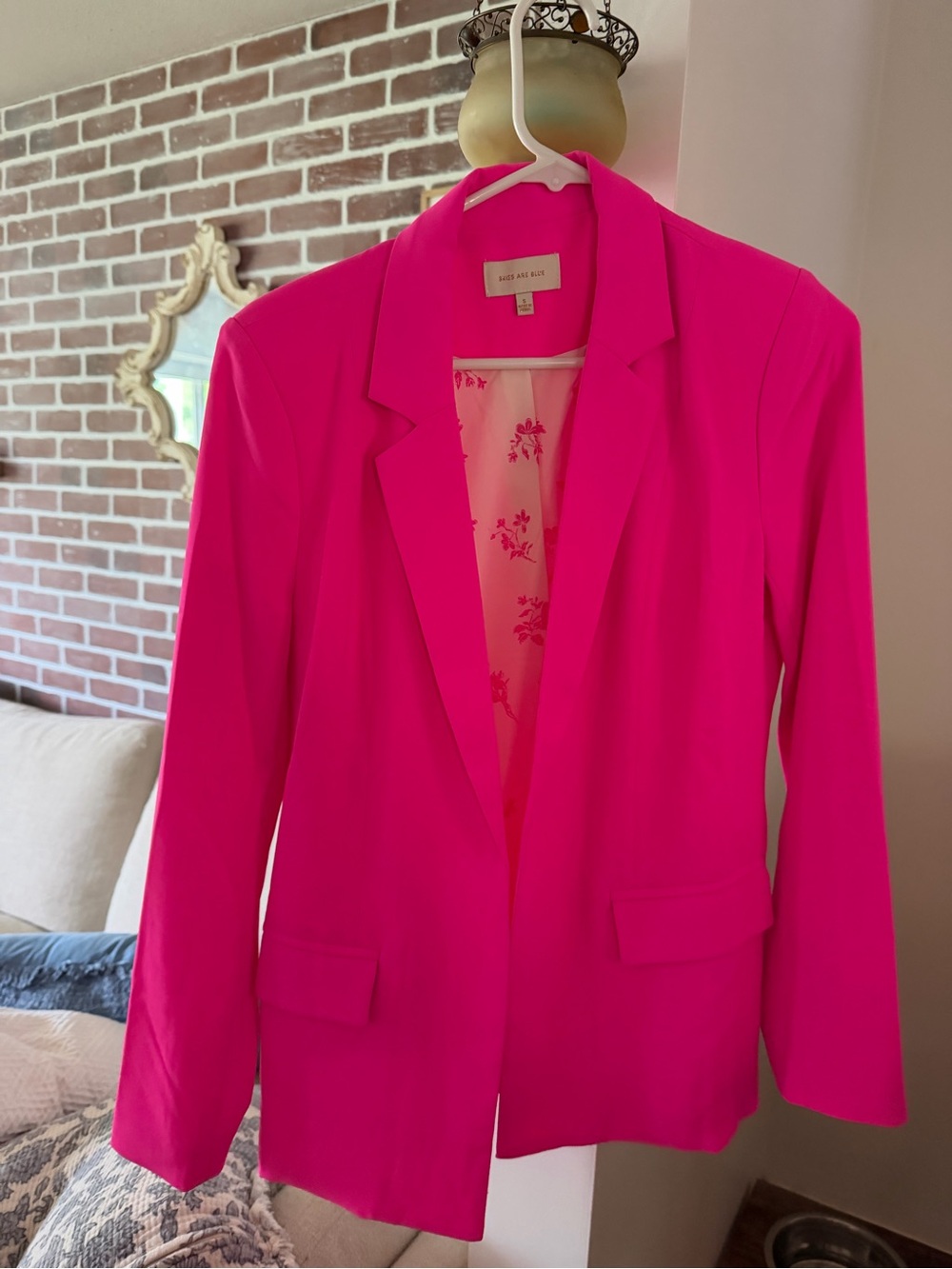 Skies Are Blue Hot Pink Blazer Jacket
